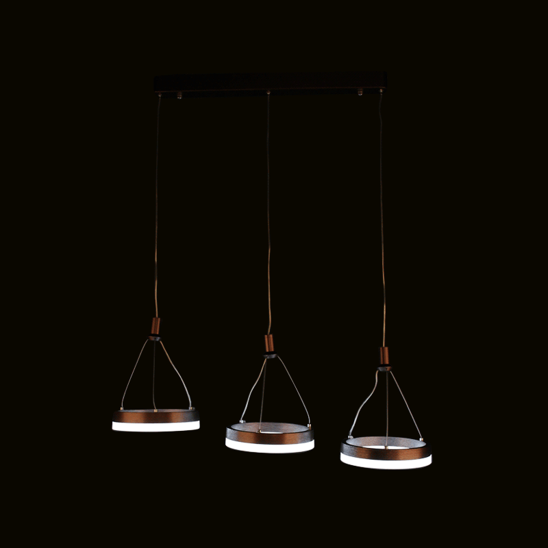 LED полилей 8047/3 38W 3-white димируем с дистанционно управление бяло + кафяво